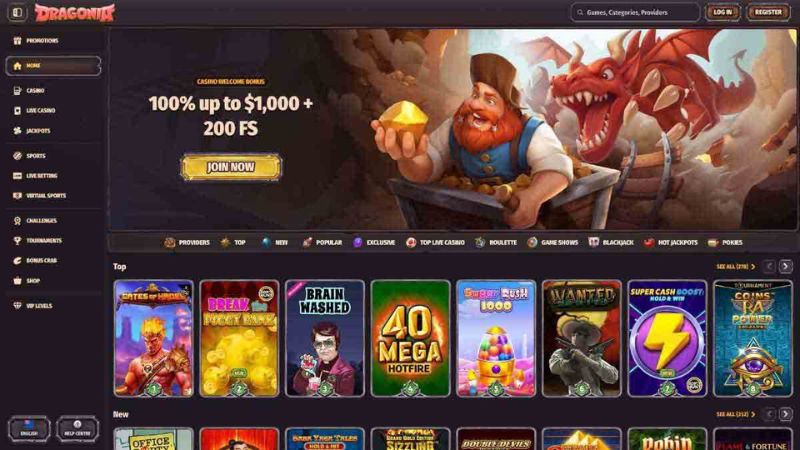 Dragonia Casino NZD deposit screen