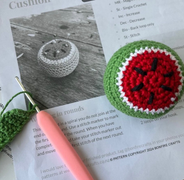 PDF Pattern - Watermelon Pin Cushion Support Palestine Fundraiser